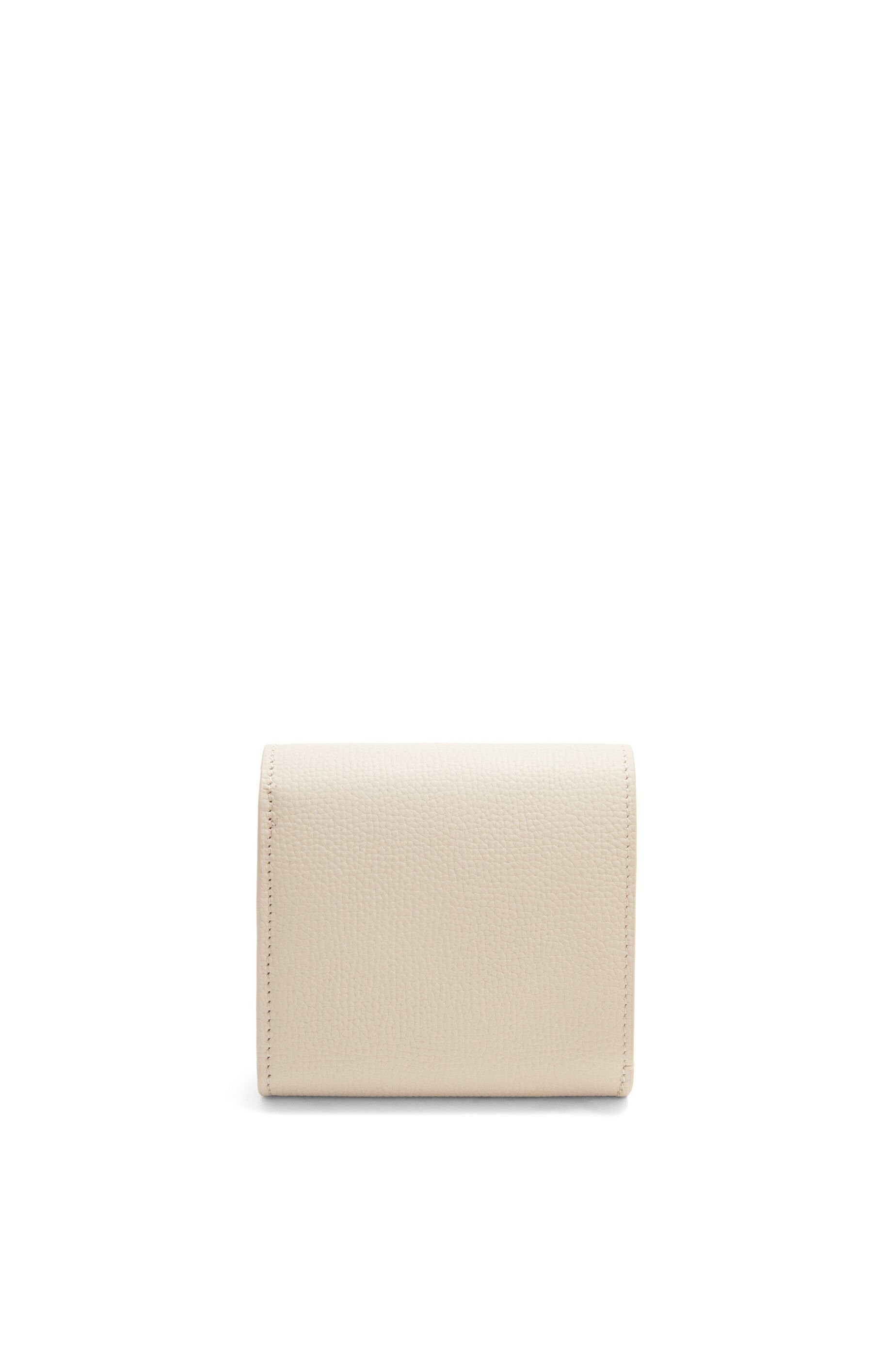 Anagram compact flap wallet in pebble grain calfskin - 3