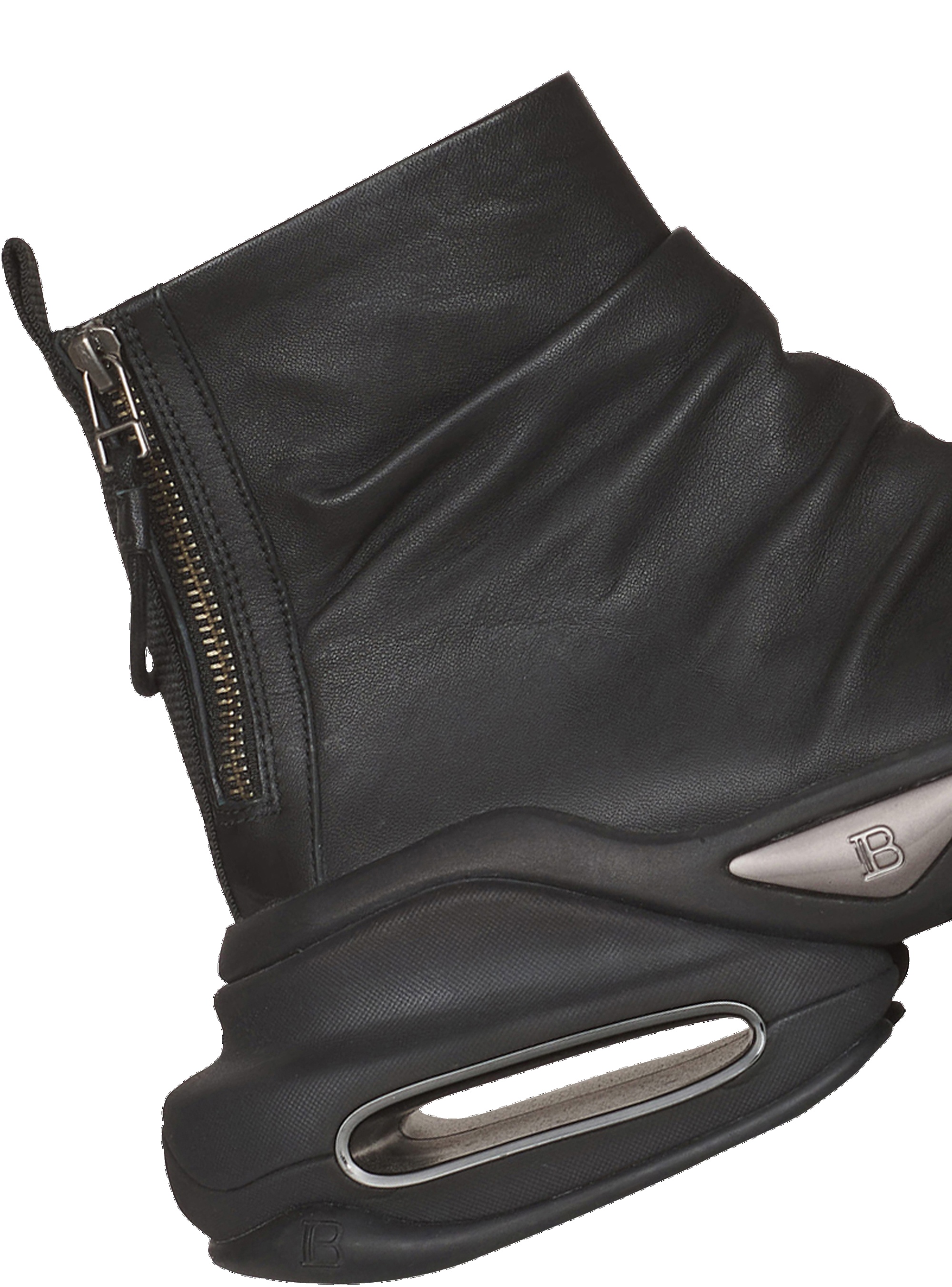 Draped leather B-Bold high-top sneakers - 7