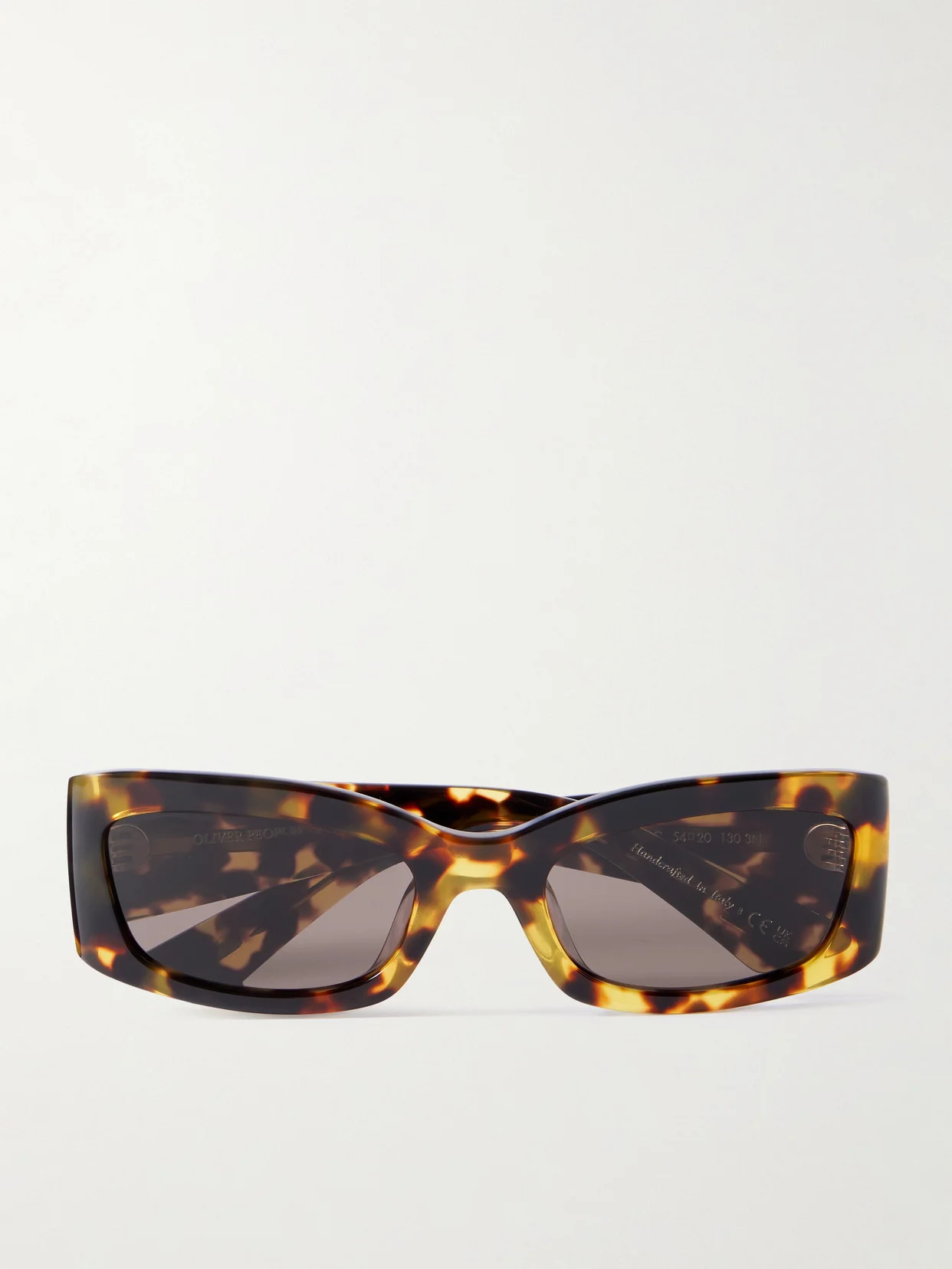 + Khaite 1989c Rectangular-frame Tortoiseshell Acetate Sunglasses - 1