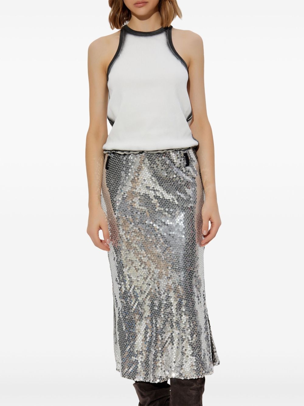 panelled midi dress - 3