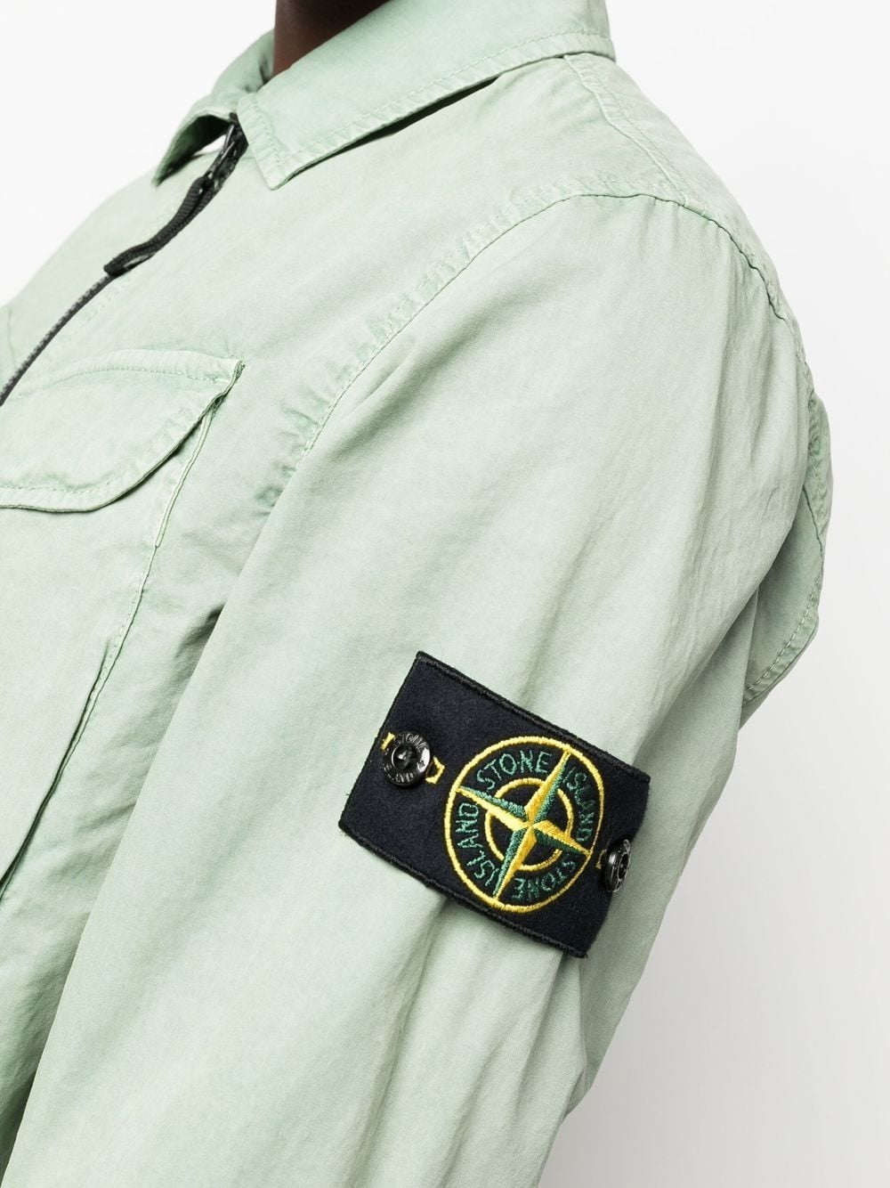 Compass-patch shirt jacket - 5