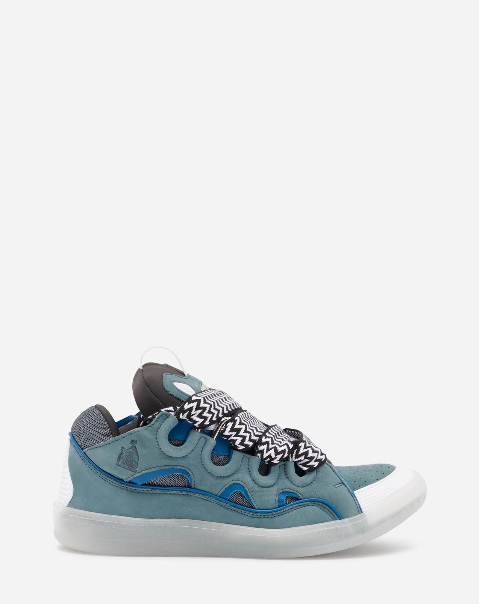 LEATHER CURB SNEAKERS - 1