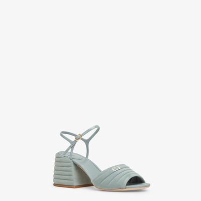 FENDI Light blue suede Promenades outlook