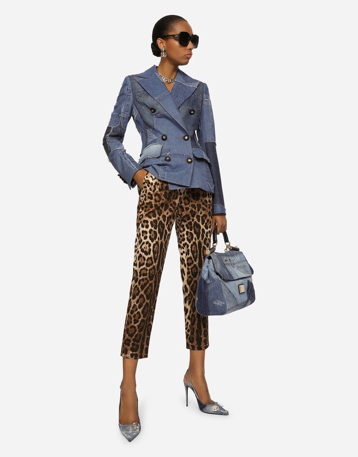 Leopard-print drill pants - 5