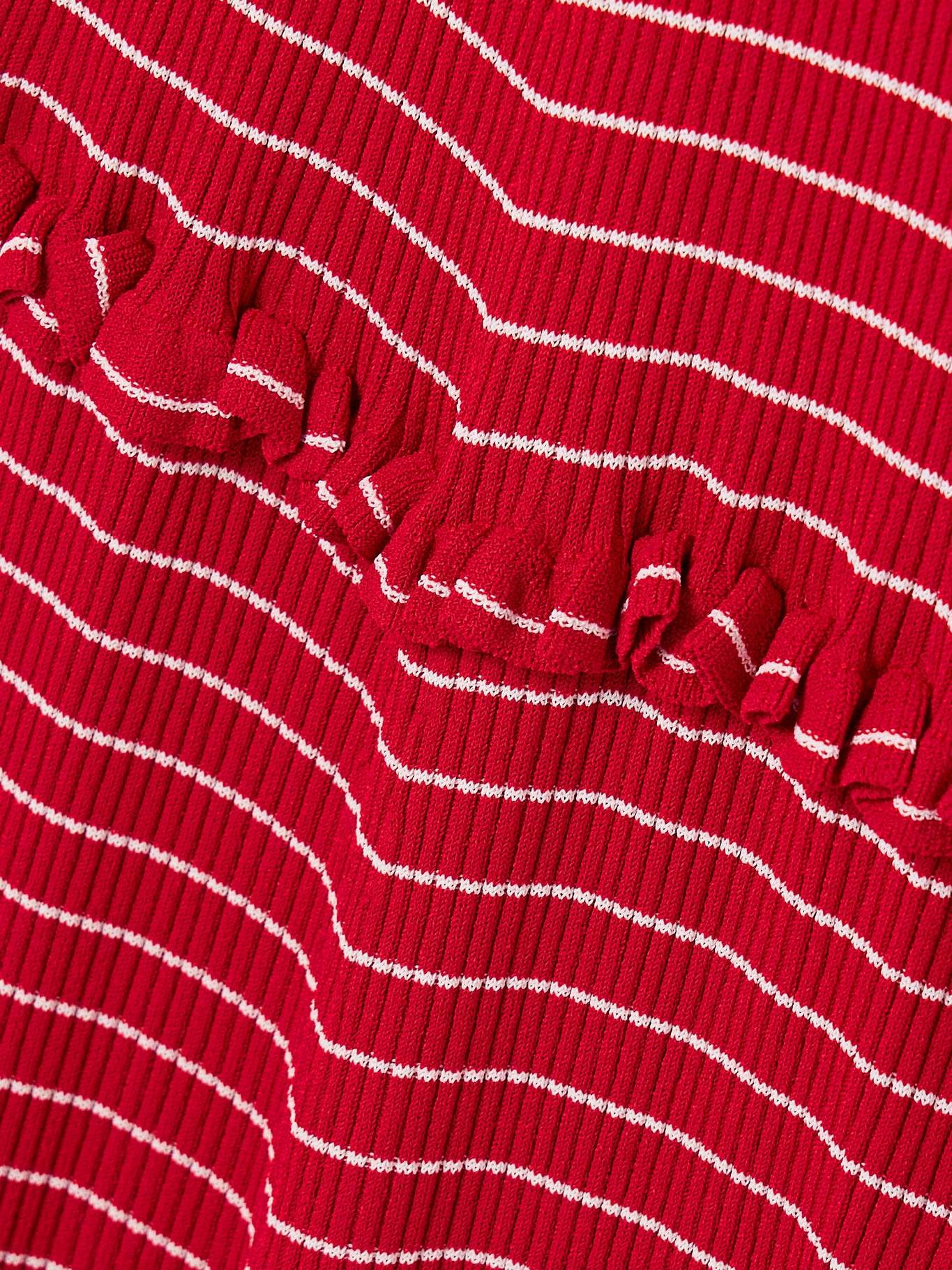 Delpini ruffled striped ribbed-knit midi dress - 4