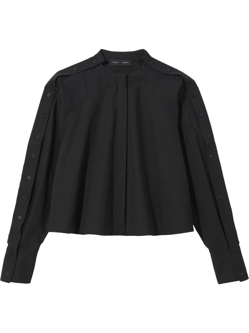 buttoned long-sleeve blouse - 1