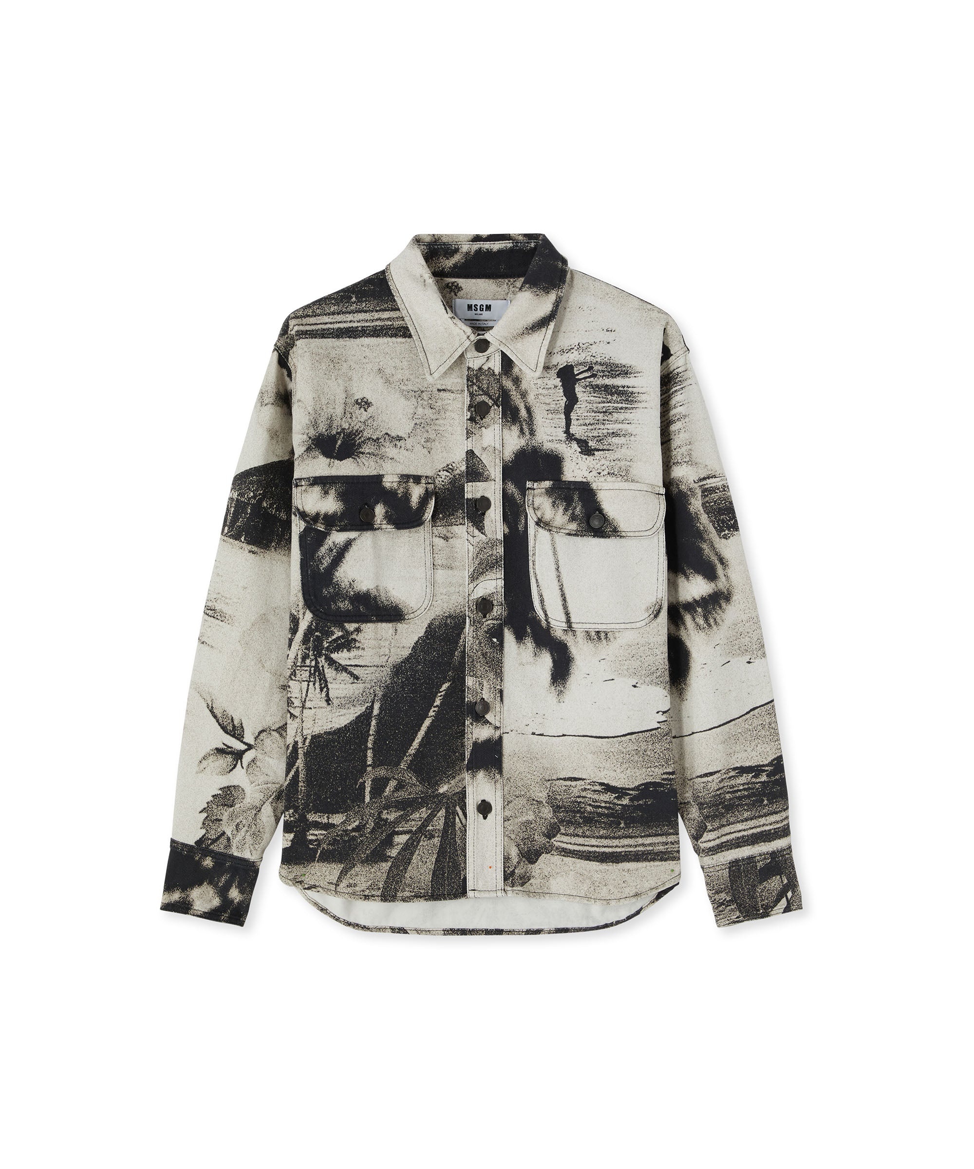Cotton shirt with "MSGM Dreaming" print - 1