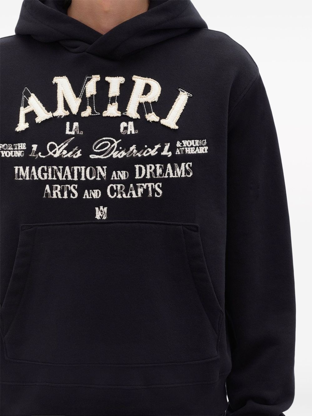 logo-print cotton hoodie - 5