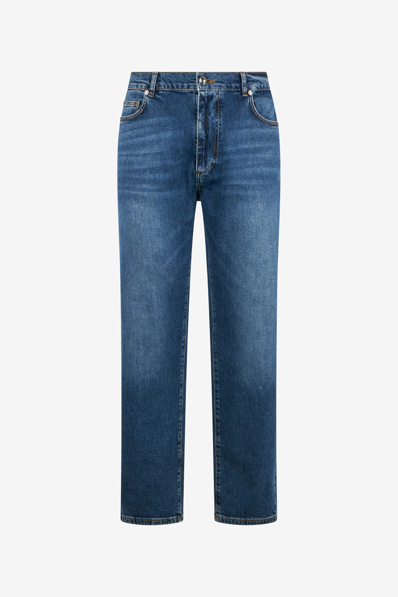 Blue Denim Jeans With Monogram RC 1