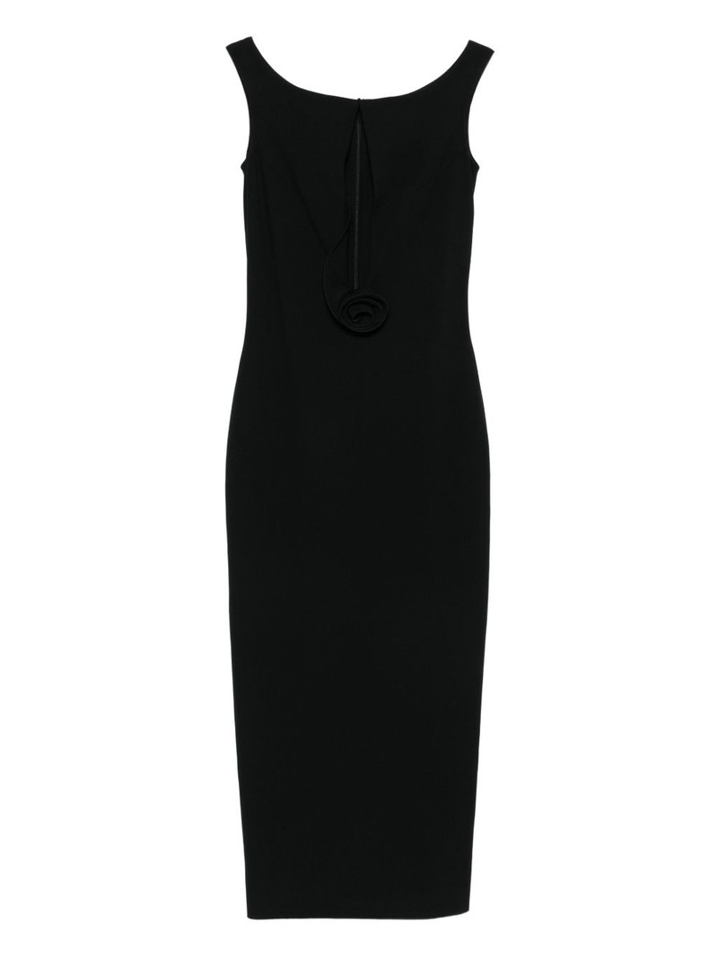 rosette-detail cut-out maxi dress 1