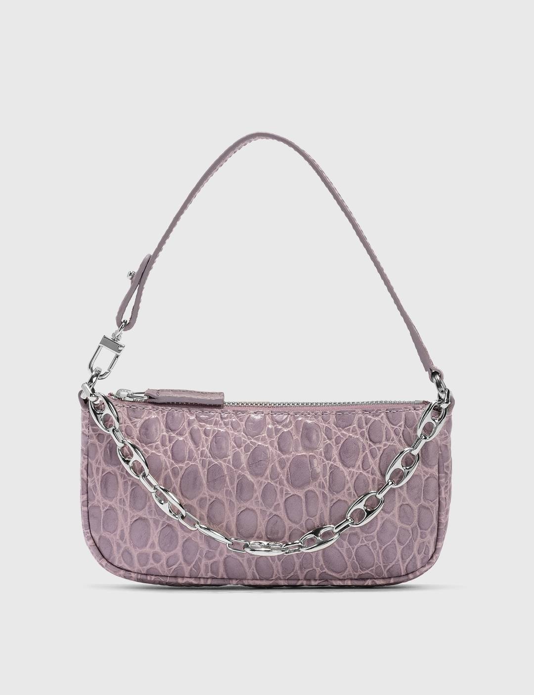 Mini Rachel Lilac Croco Embossed Leather Bag - 2