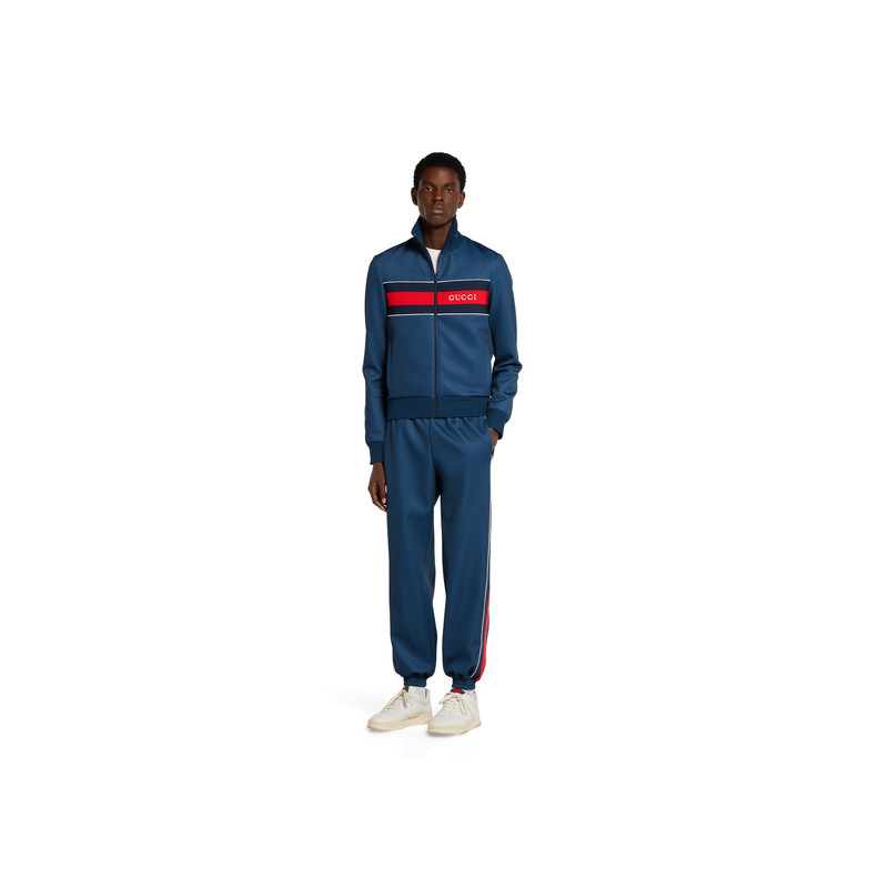 GUCCI Neoprene sportswear pants with Web outlook