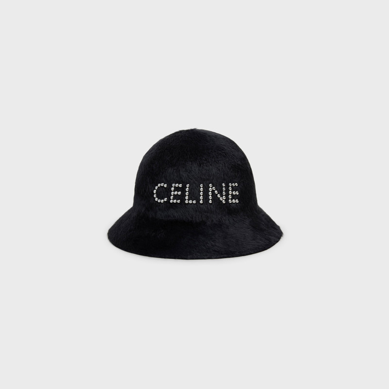 CELINE CLOCHE HAT WITH STUDS IN FELT 1