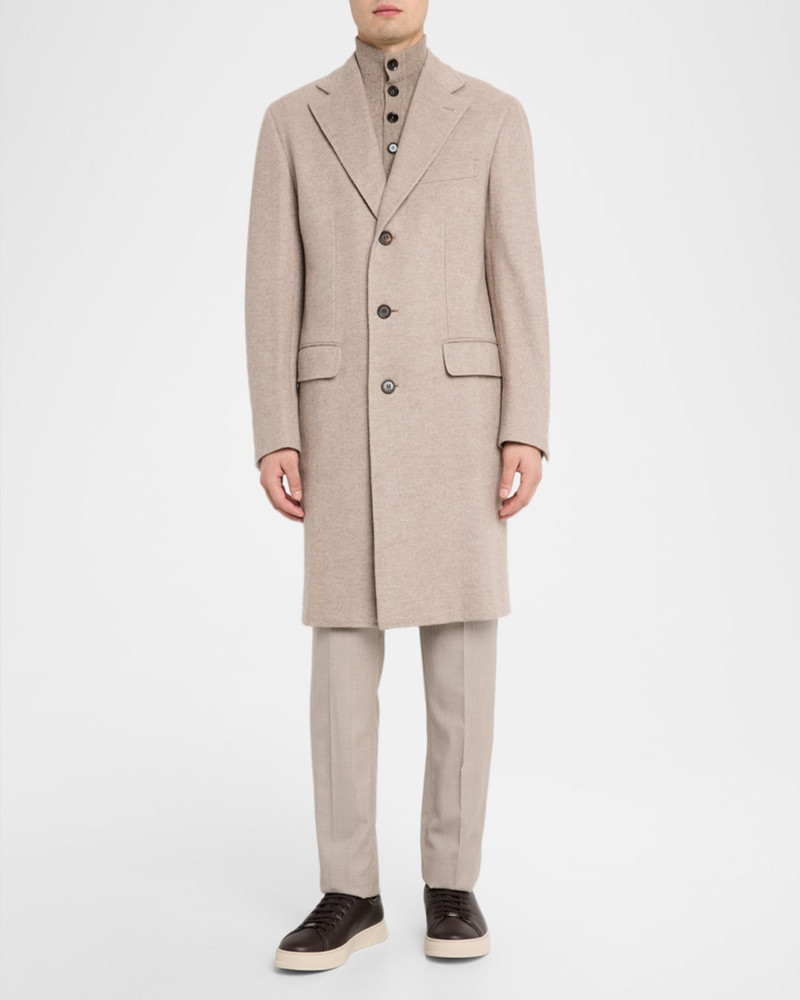 Brioni Men's Solferino Cashmere Herringbone Overcoat outlook