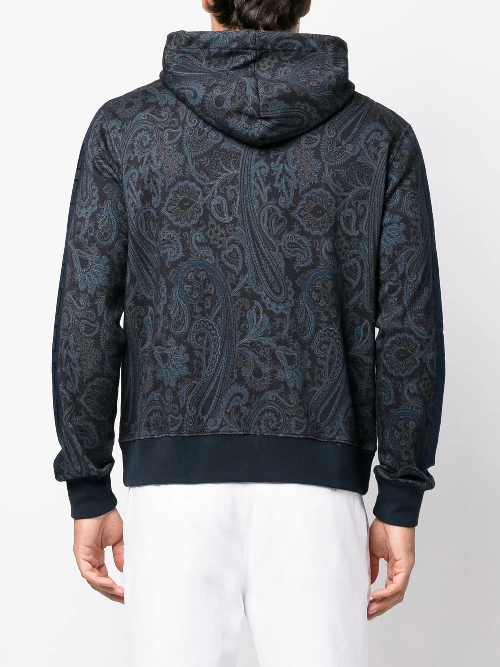 logo-print paisley hoodie - 4