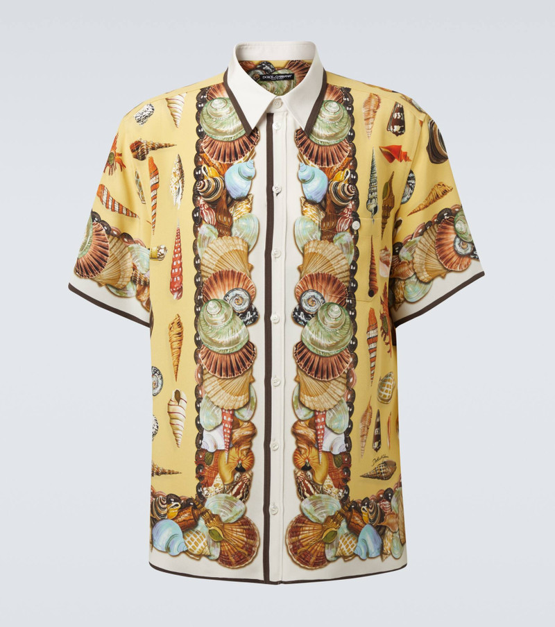 Printed silk crêpe shirt 1