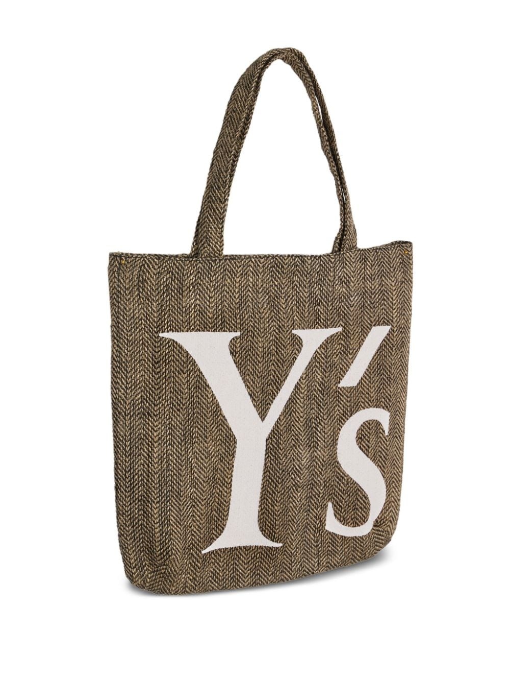 logo-print jute tote bag - 3