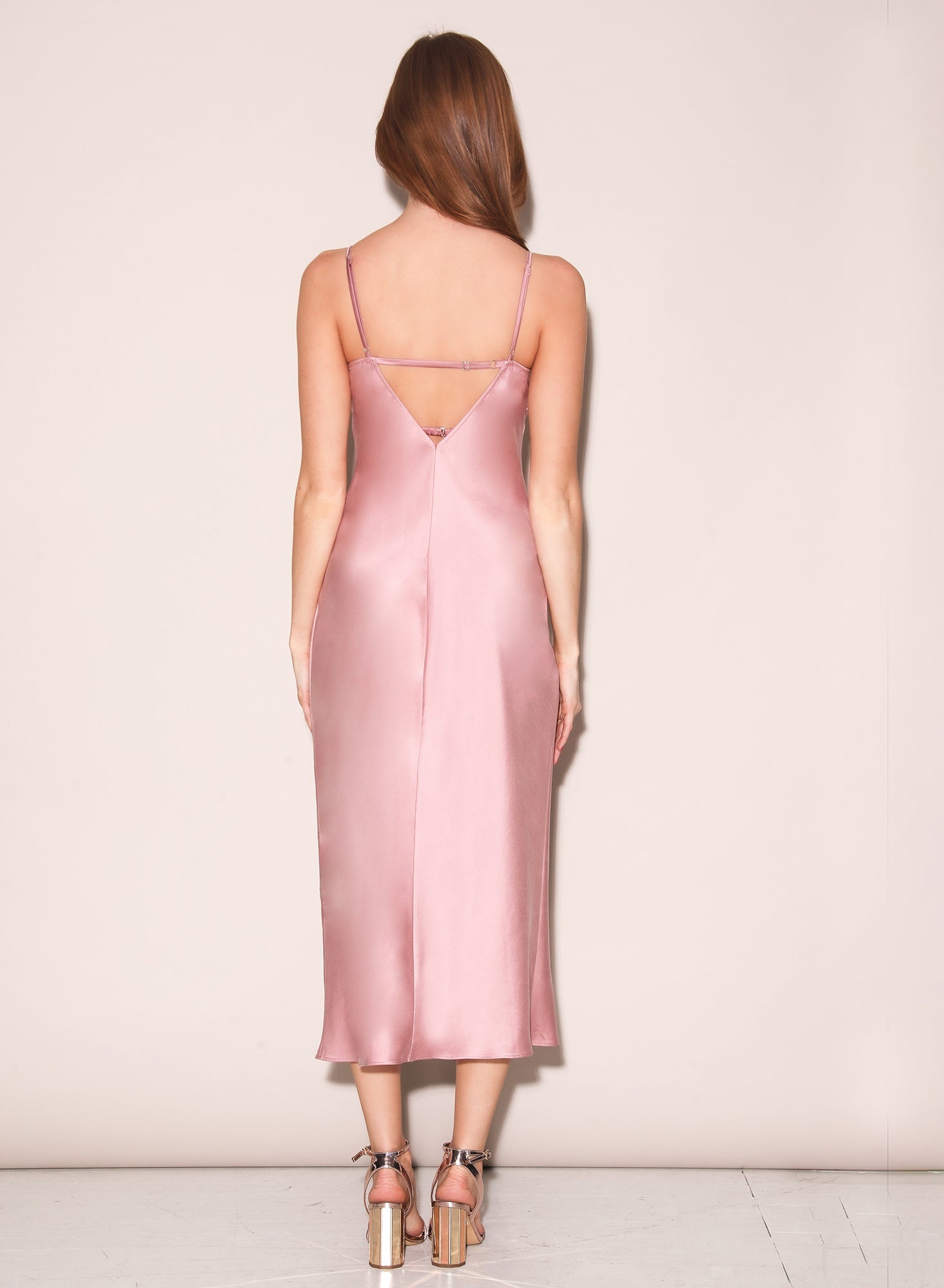 Sequin Violet Embroidery Slip Dress - 2