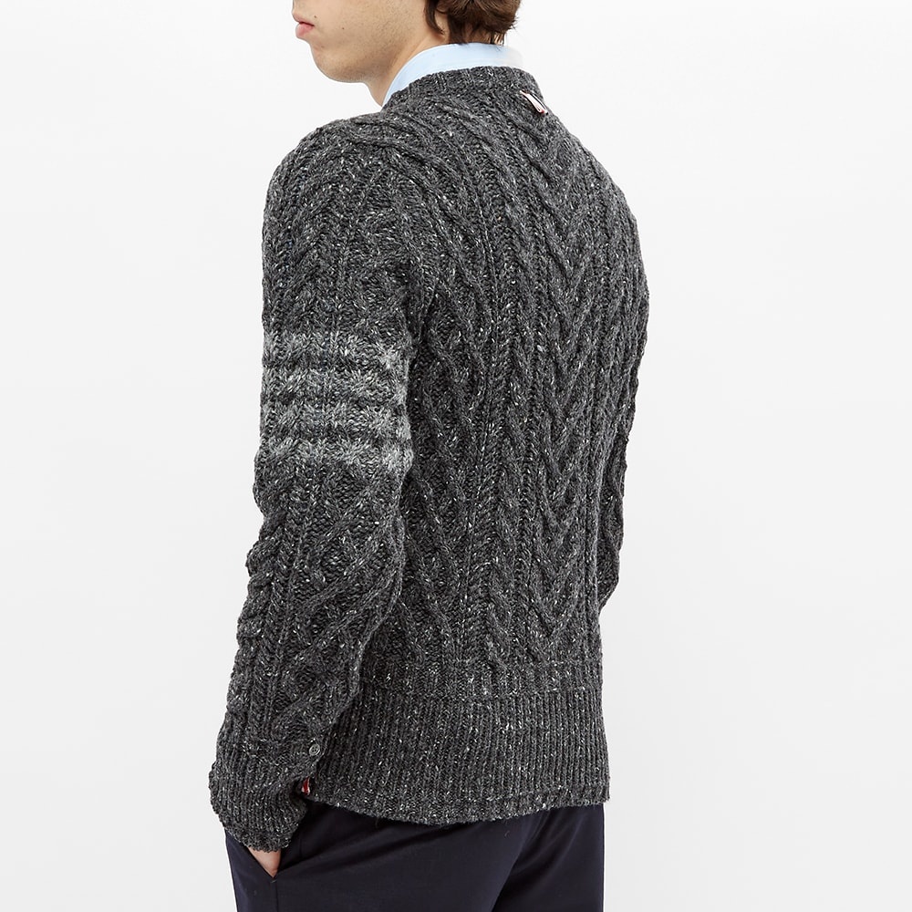 Thom Browne 4 Bar Aran Cable Crew Knit - 6