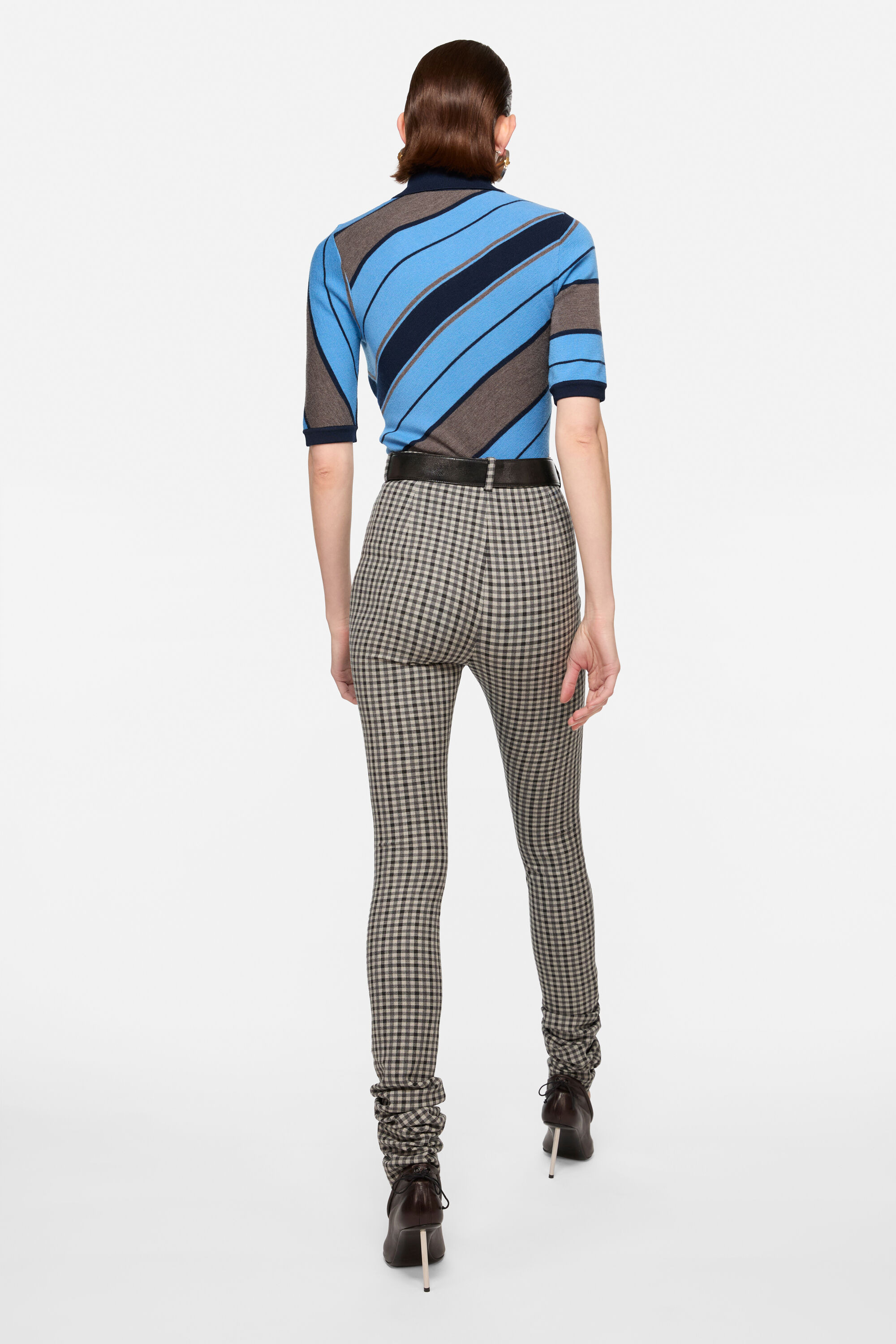 Wool polo knit - Multi blue - 3