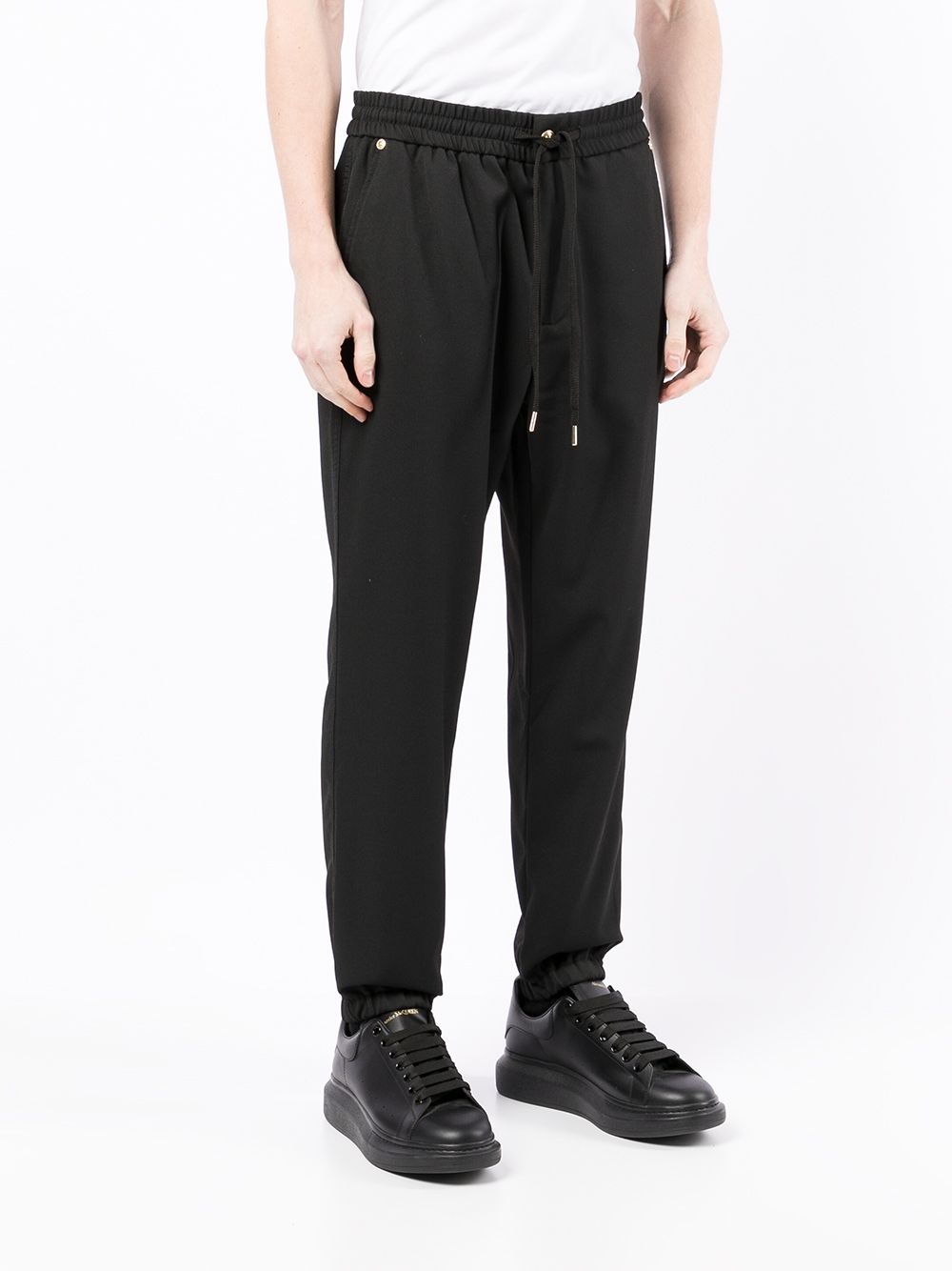 logo-patch drawstring track pants - 3