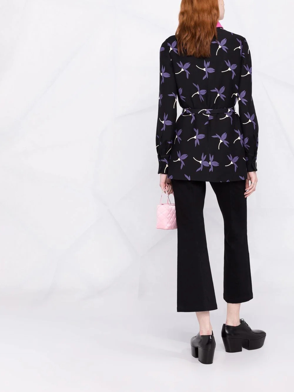 Fairy Flowers print belted shirt - 4