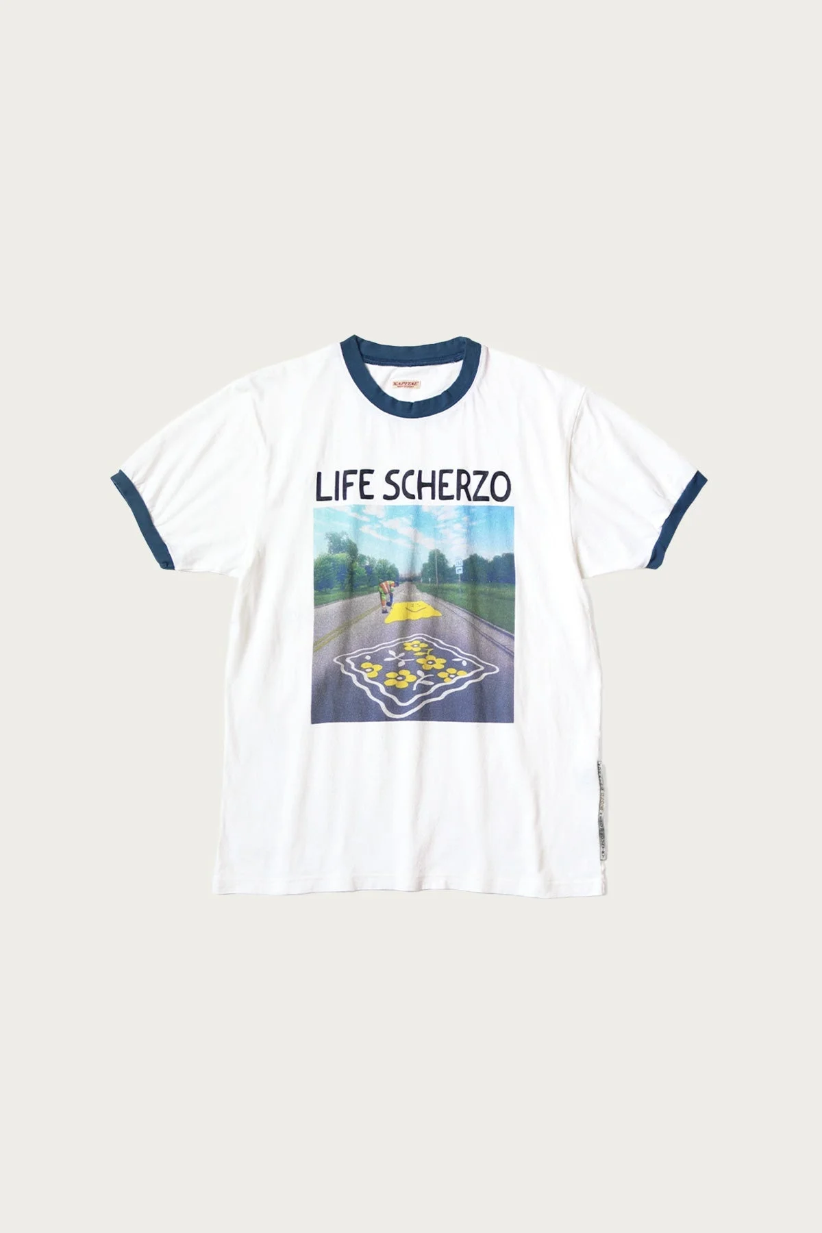 20/-Jersey RINGER T(LIFE SCHERZO ROAD SIGN PAINTER) - White - 1