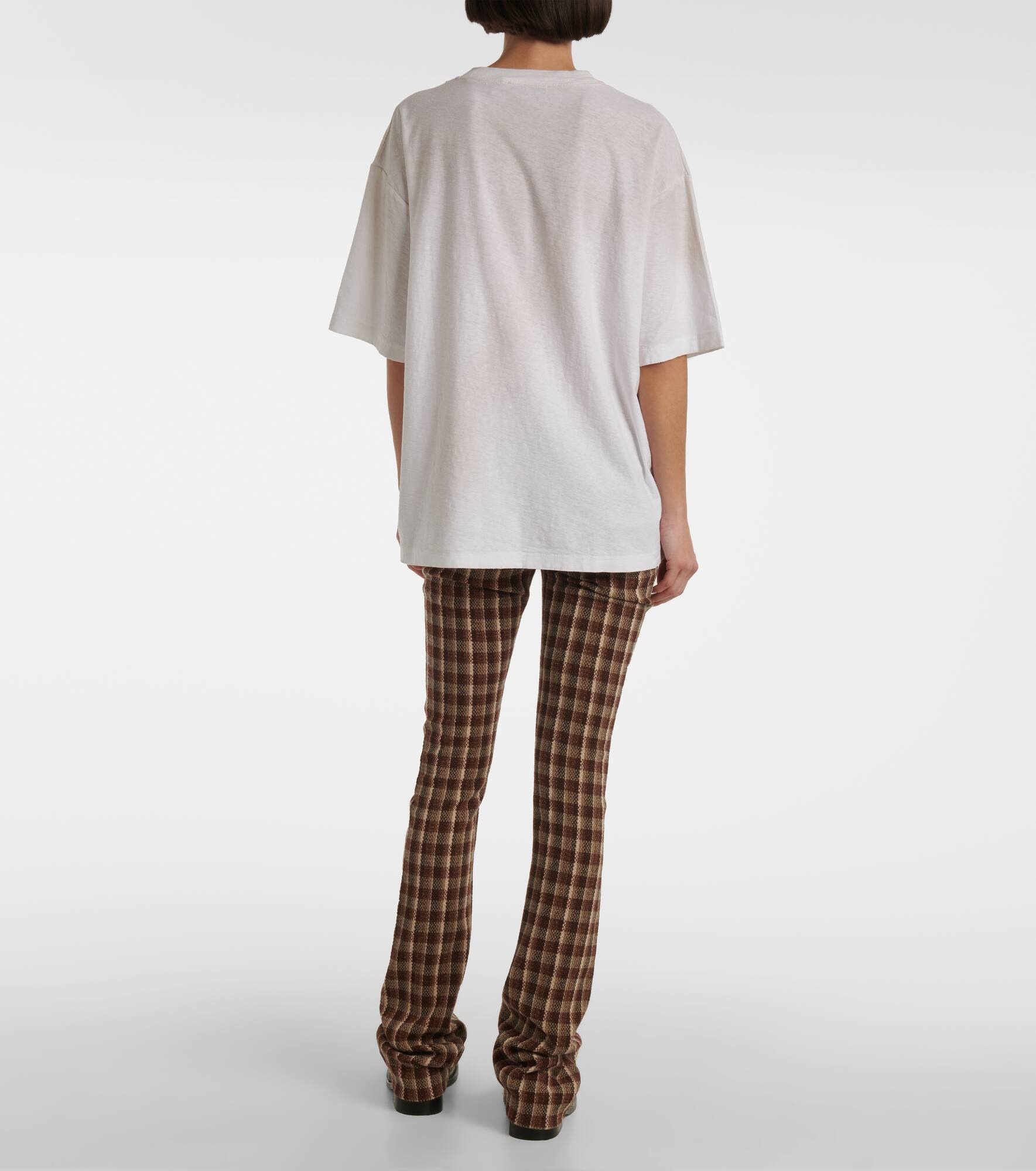 Distressed logo cotton and hemp T-shirt - 3