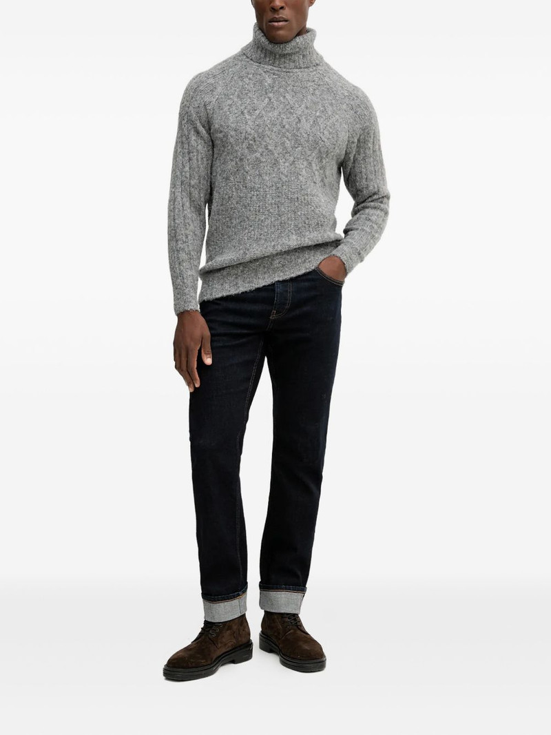 GUESS USA roll-neck cable-knit sweater outlook
