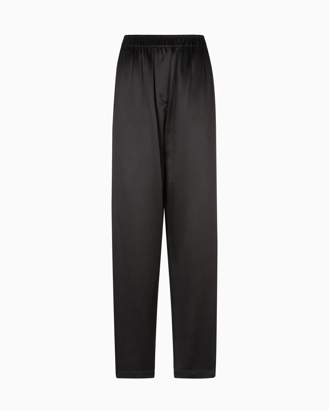 STRAIGHT-CUT TROUSERS IN TUSSAH SILK SATIN - 1