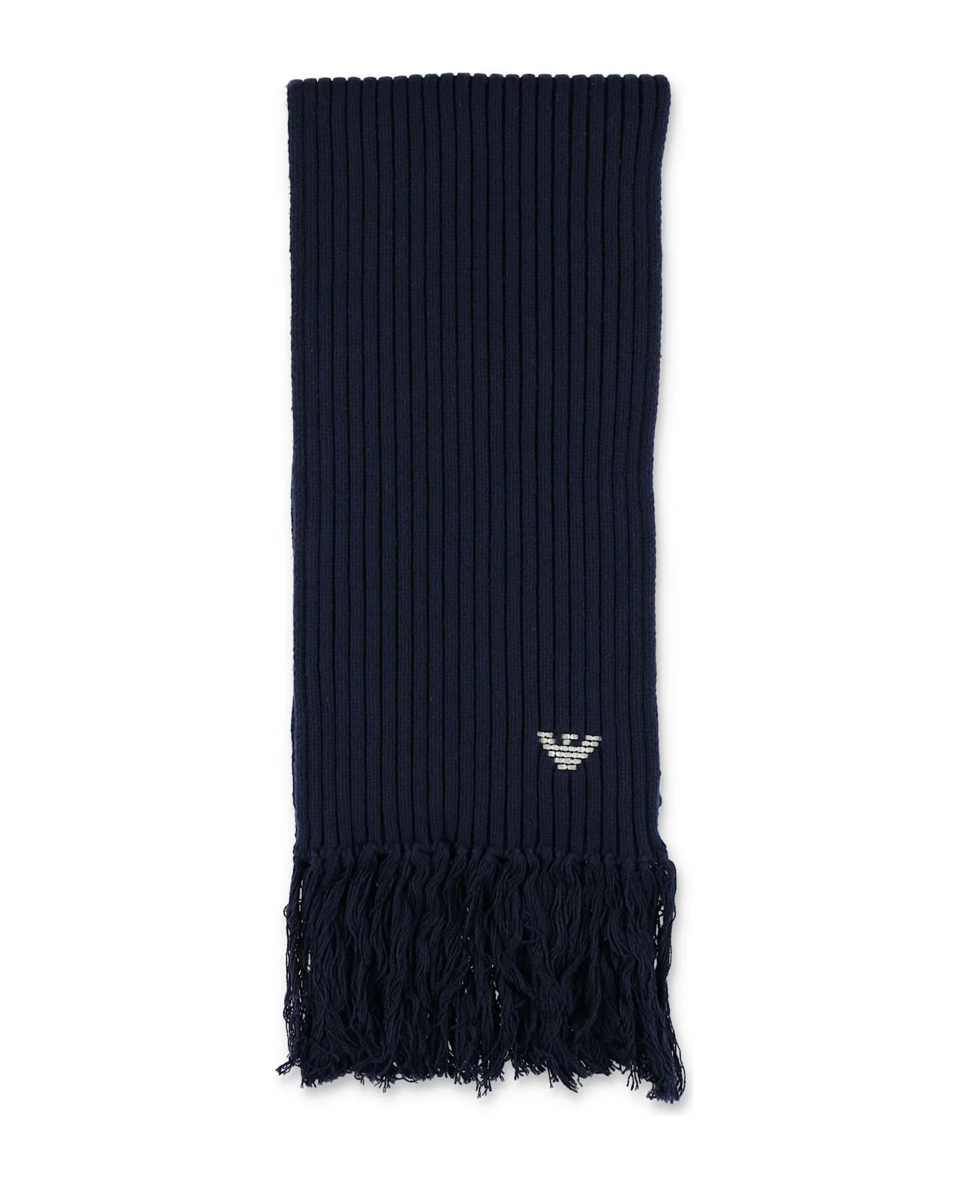 Emporio Armani Ribbed Wool Scarf - 1