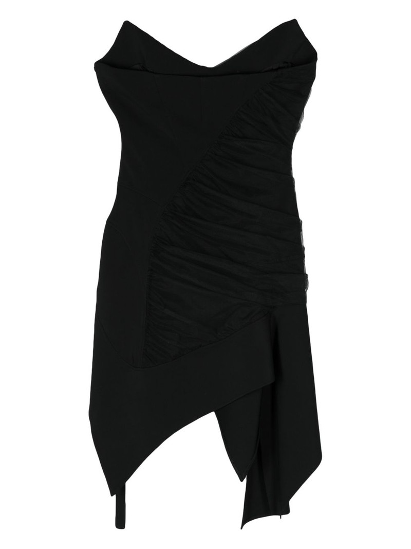 MUGLER asymmetric bustier mini dress outlook