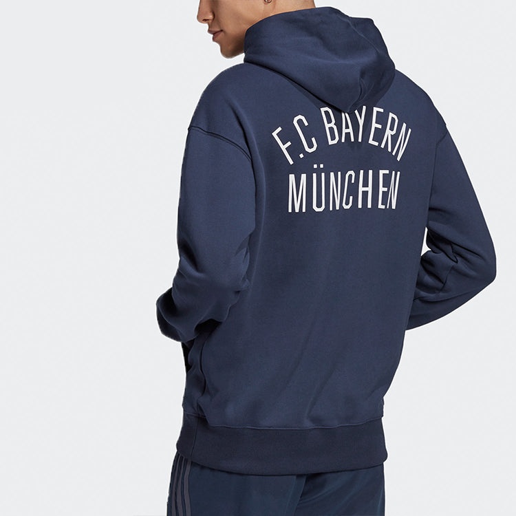 adidas FCB SSP Bayern Munich Soccer/Football Sports Pullover Navy Blue FR3986 - 4
