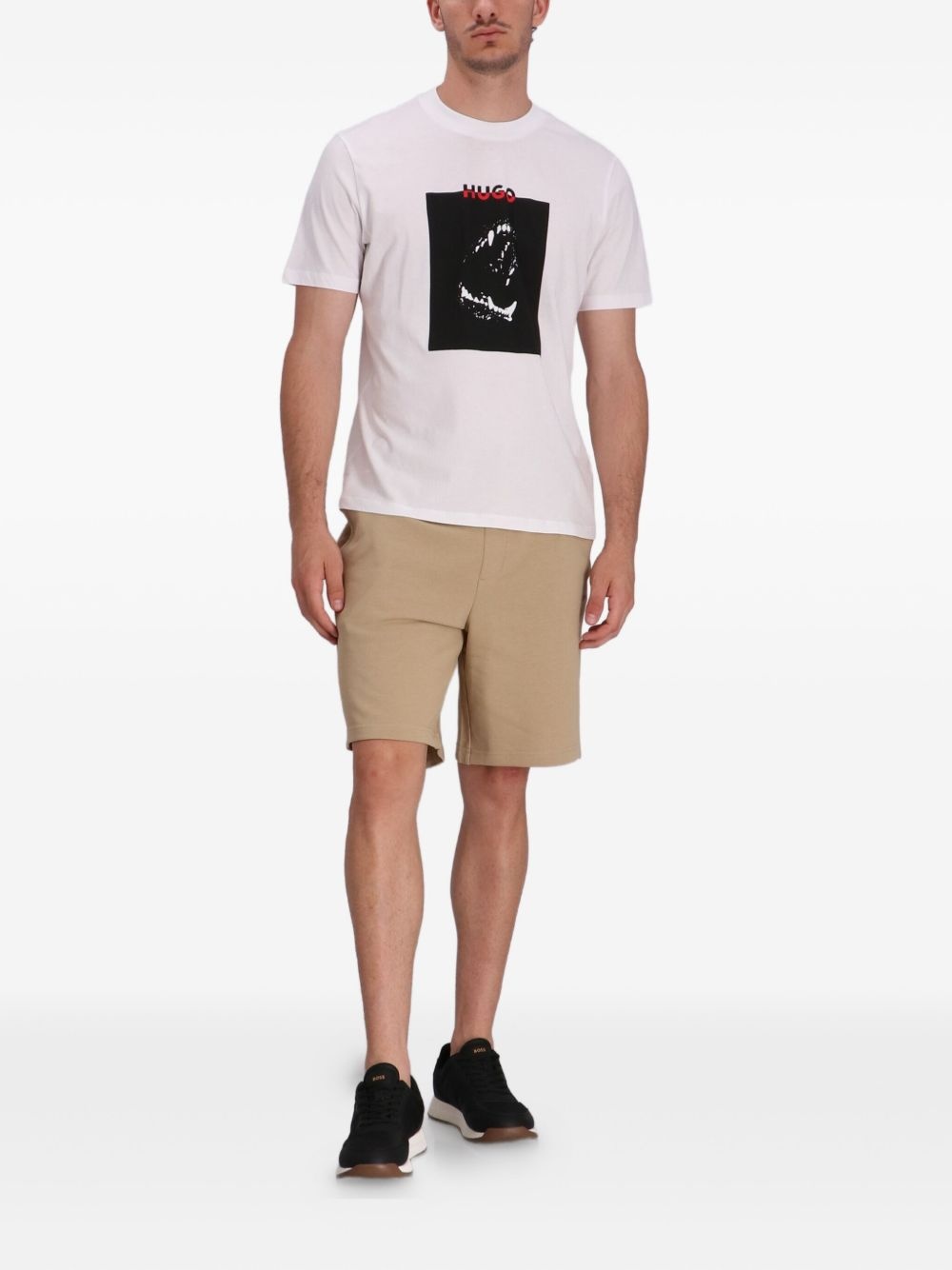 drawstring-waist shorts - 2