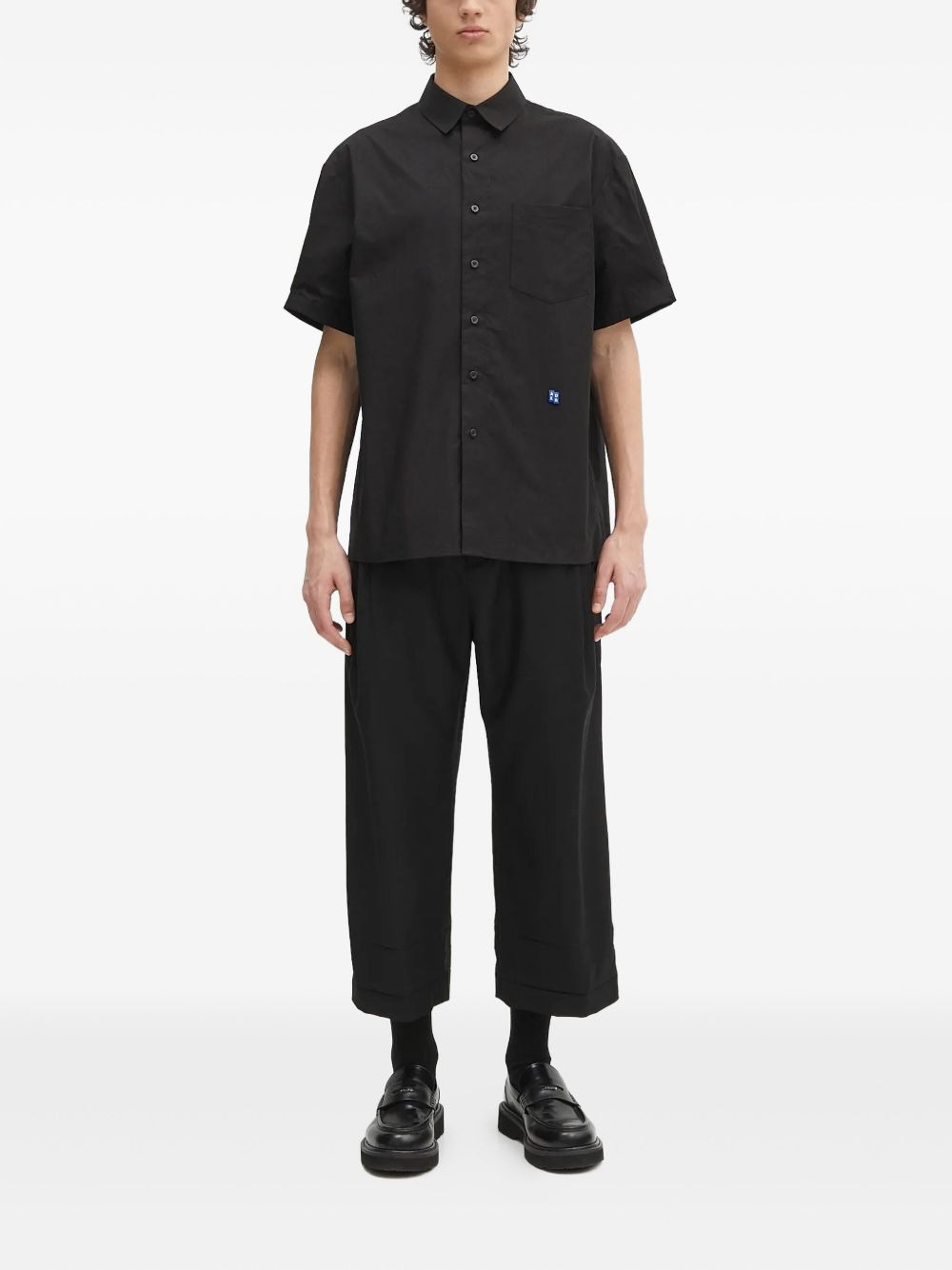 pleat-detailed cuffed trousers - 2