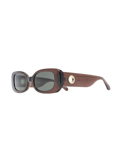 LINDA FARROW logo-plaque sunglasses outlook