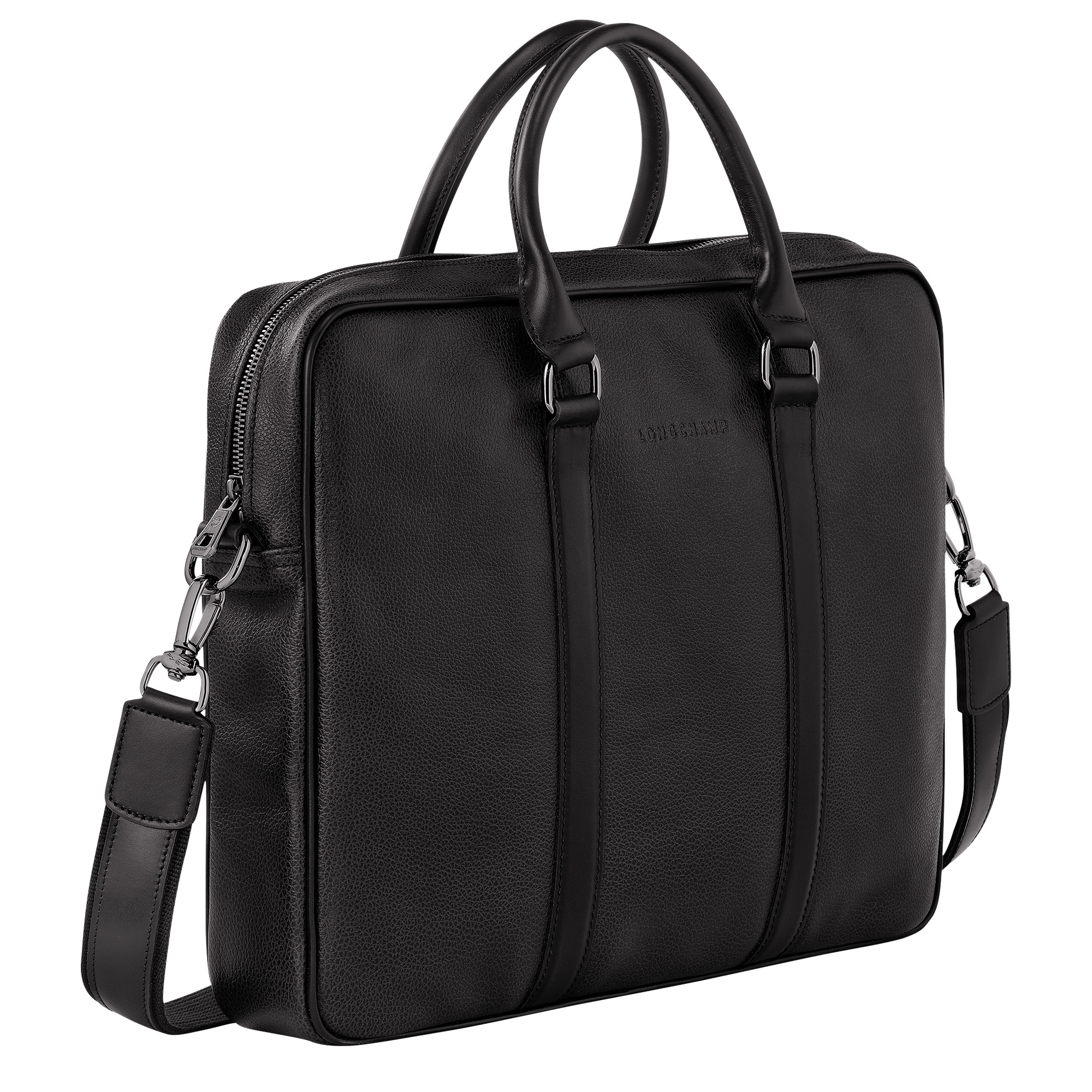 Le Foulonné S Briefcase Black - Leather - 3