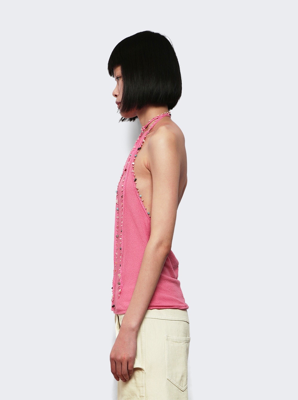 Beach Quartz Halter Tank Cerise Pink - 3