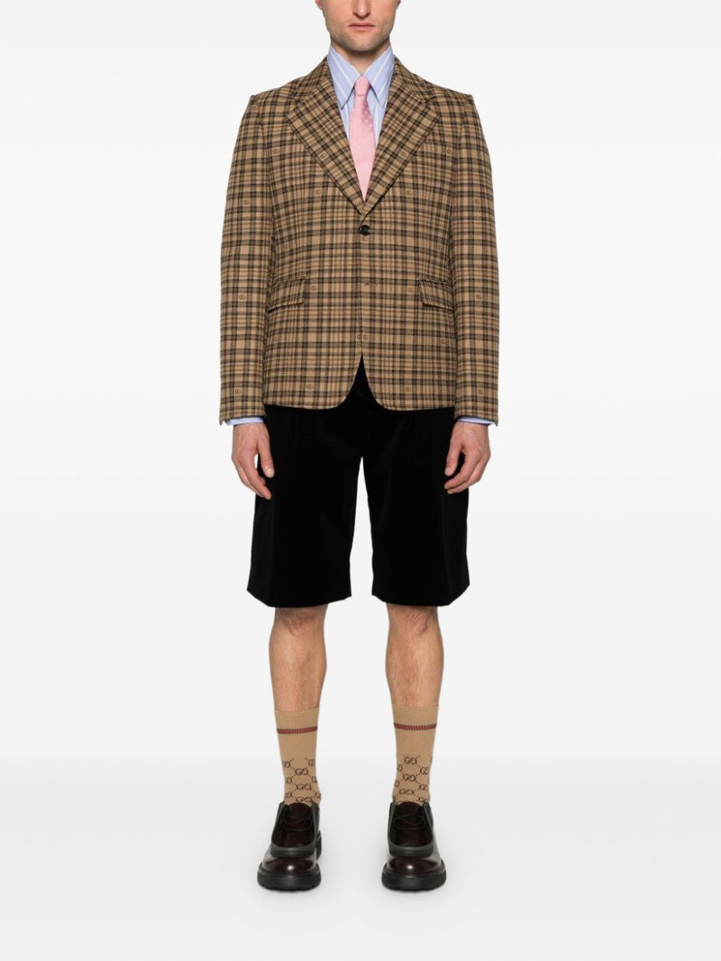 GUCCI Stretch velvet shorts outlook