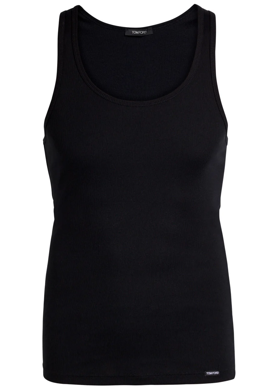 Tom Ford Ribbed Logo Jersey Tank - 1