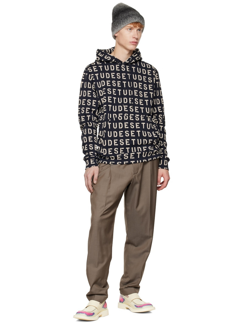 Étude Navy Klein Stencil Allover Hoodie outlook