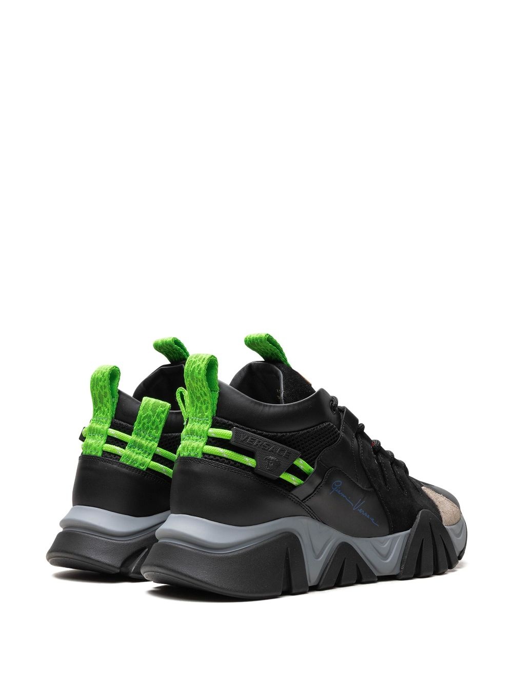 Squalo "Black/Fluorescent Green" sneakers - 3