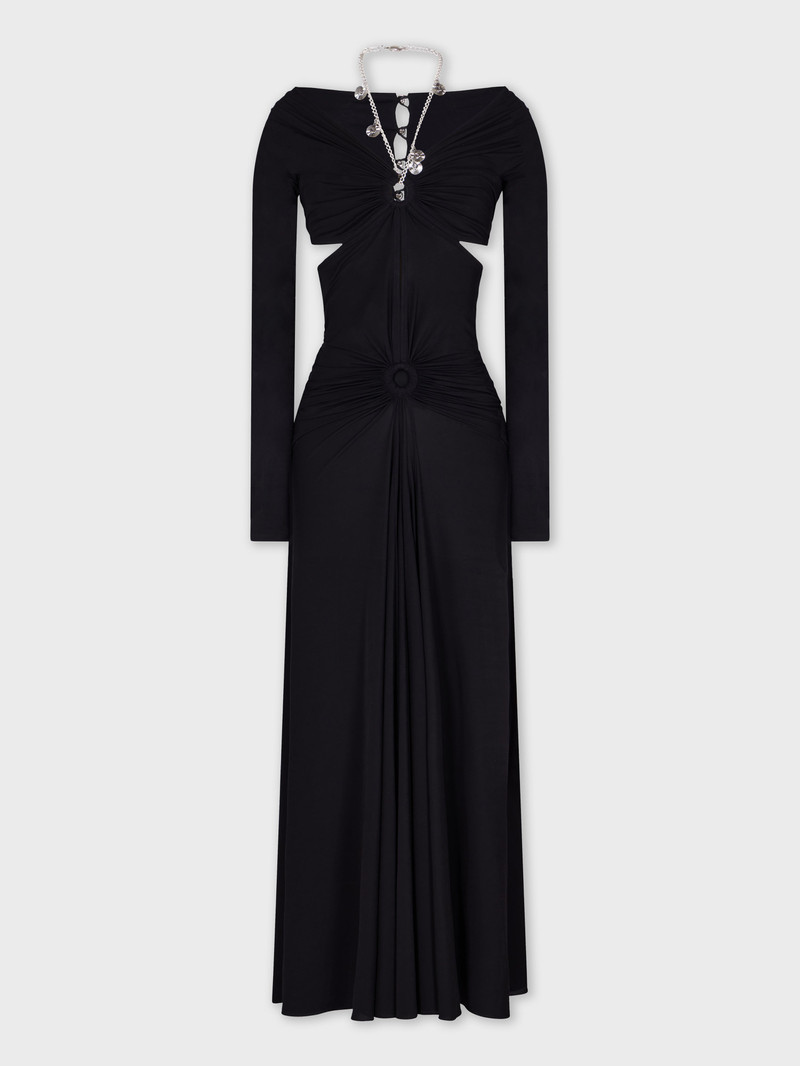 LONG BLACK DRESS IN JERSEY 6