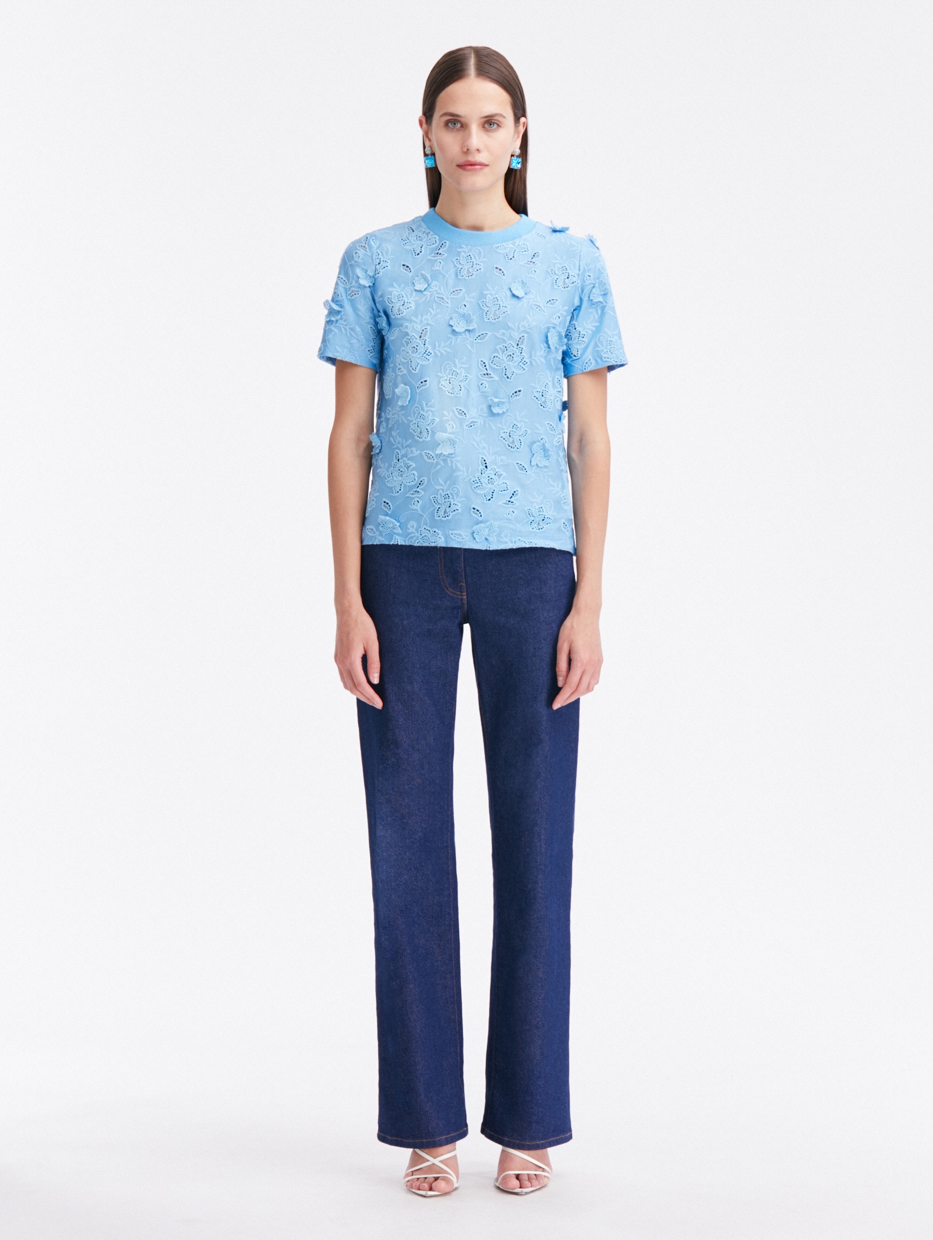 GARDENIA GUIPURE LACE TEE - 2