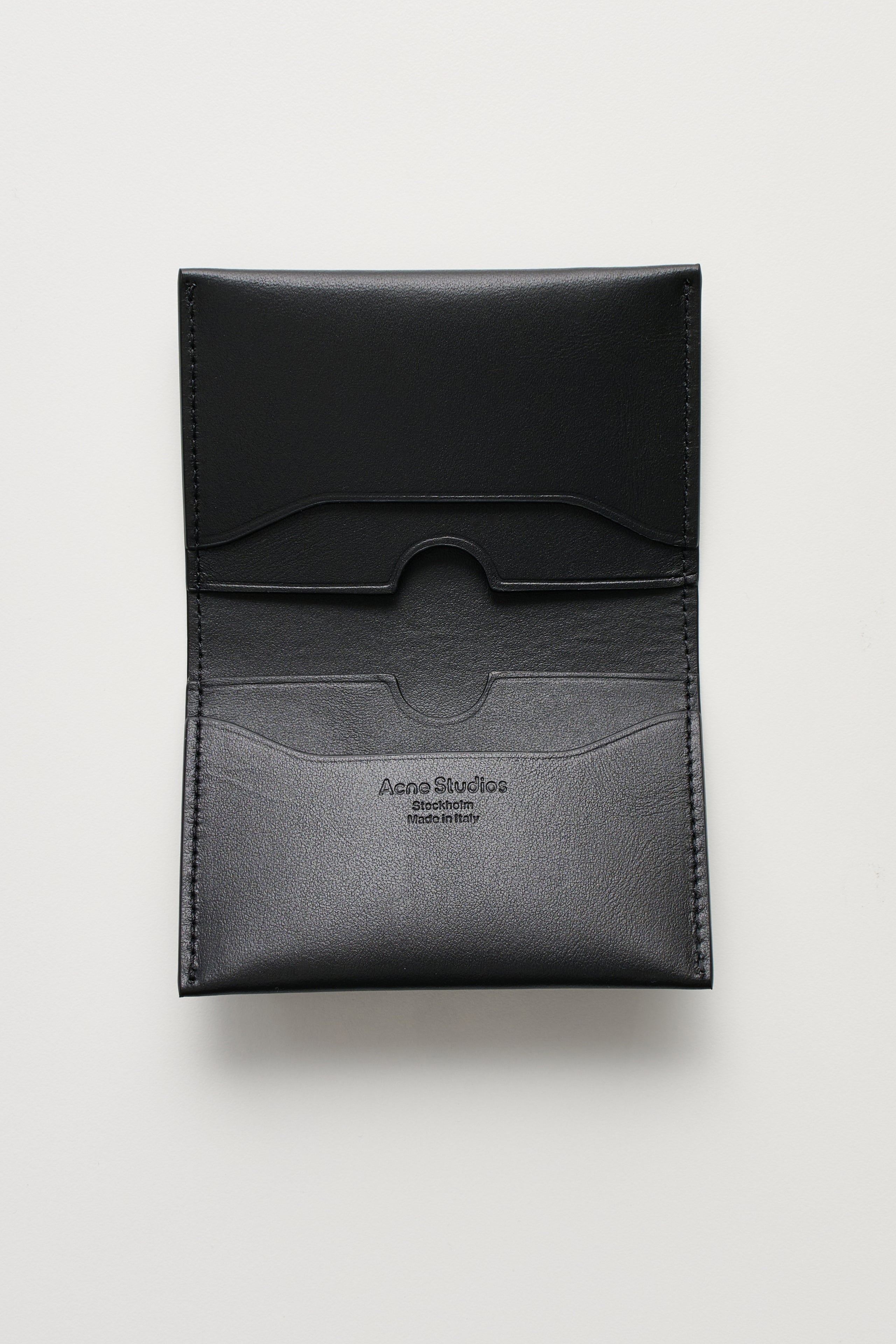 ACNE STUDIOS FOLDED LEATHER WALLET BLACK - 2