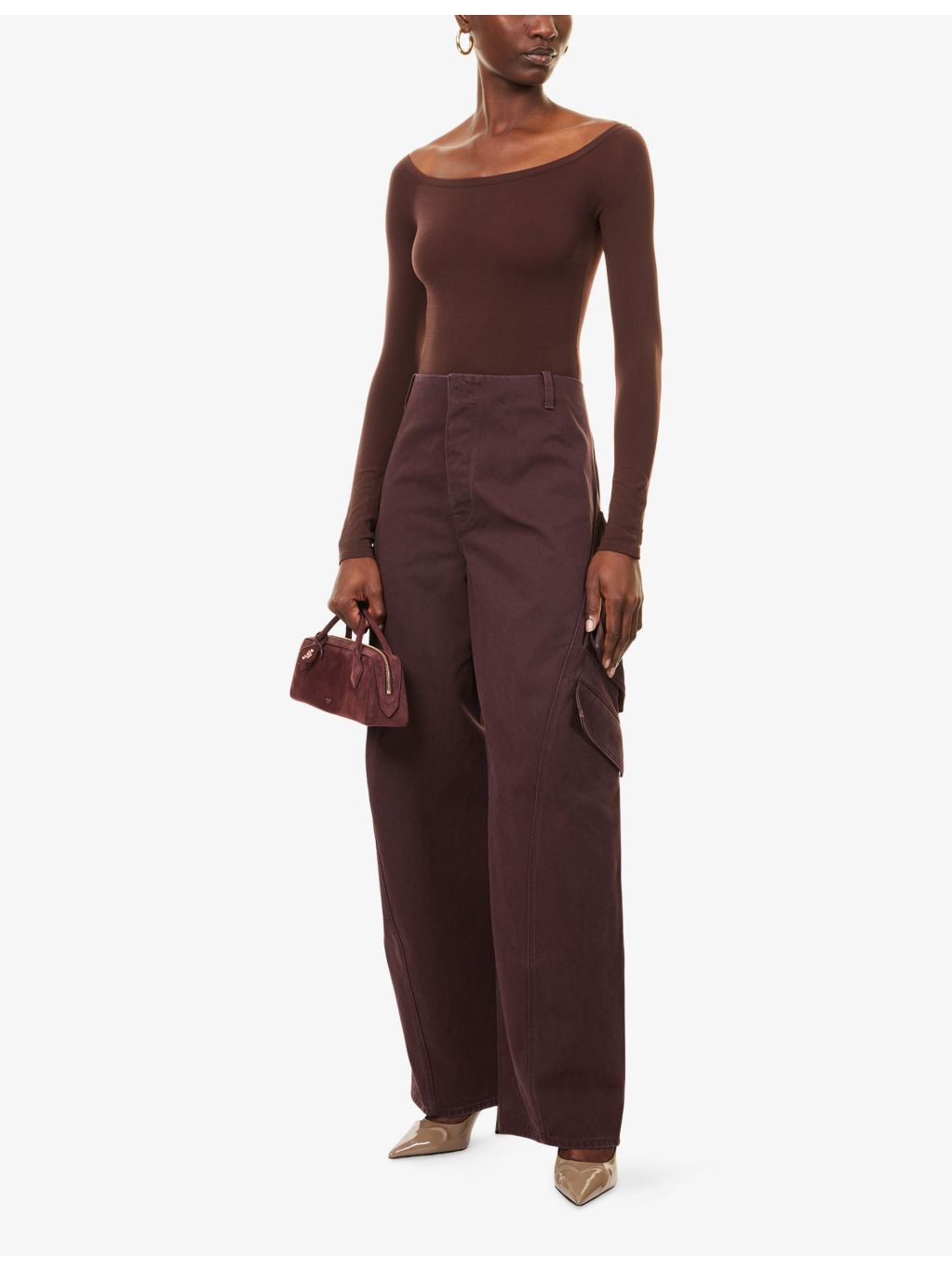 Cargo Barrel-Leg Cotton Trousers - 2