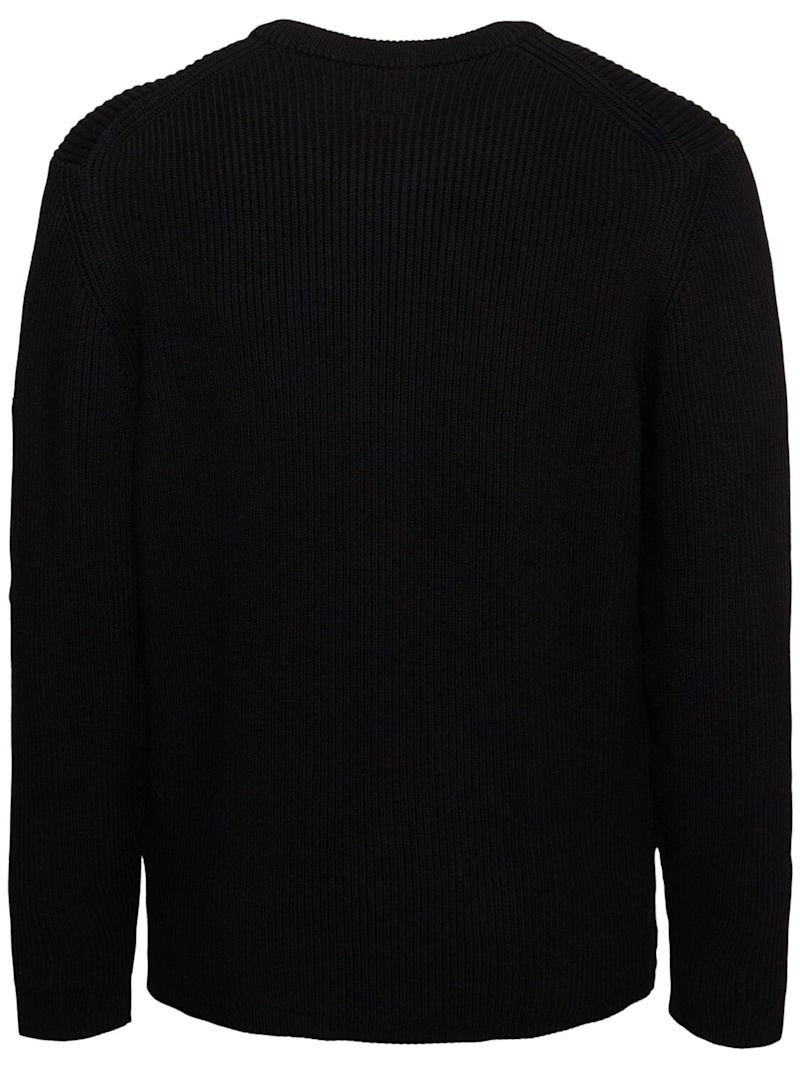 Full rib crew neck knit sweatshirt - 3