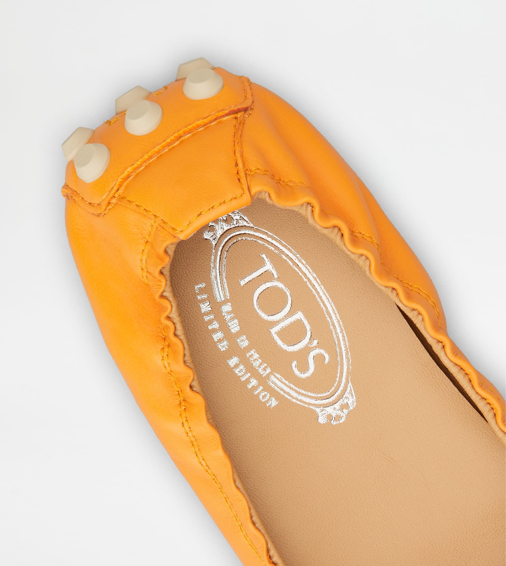 BUBBLE BALLERINAS IN LEATHER - ORANGE - 5