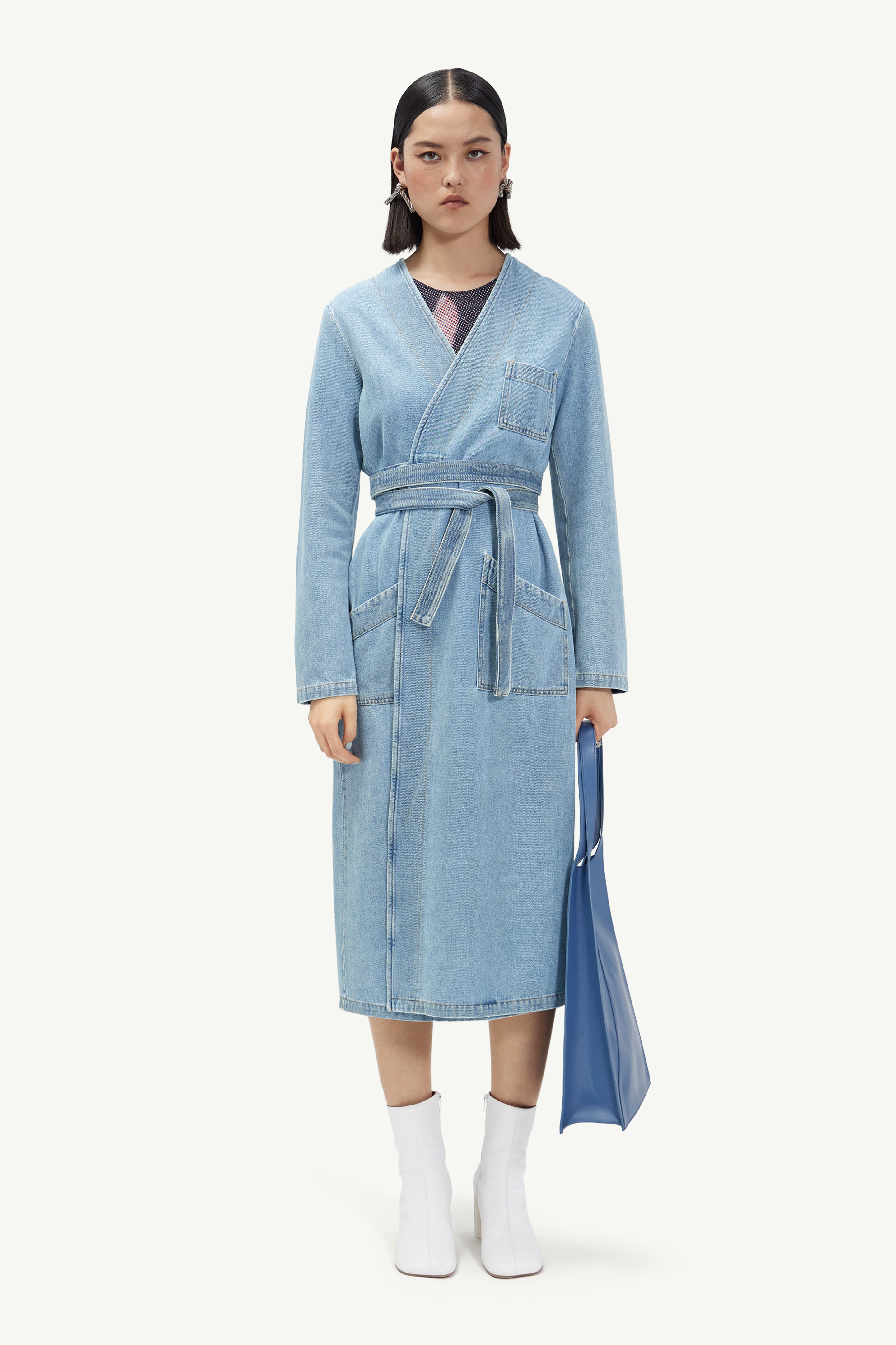 Collarless trench coat - 2