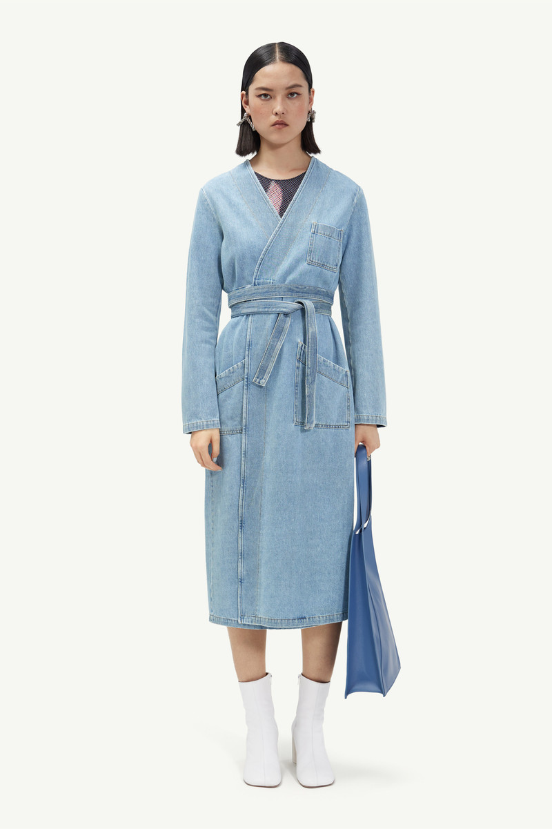 MM6 Maison Margiela Collarless trench coat outlook
